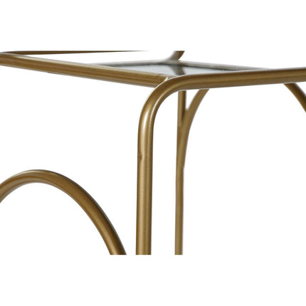 2nd-Set Tischchen DKD Home Decor Kristall Gold Metall (55 x 30 x 55 cm)