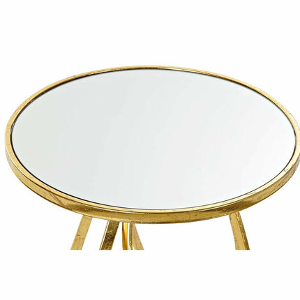 Beistelltisch DKD Home Decor Spiegel Gold Metall (50 x 50 x 56,5 cm)