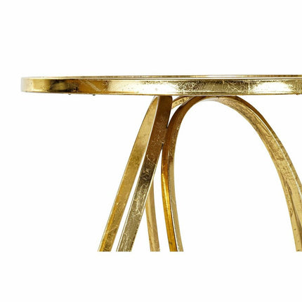 Beistelltisch DKD Home Decor Spiegel Gold Metall (50 x 50 x 56,5 cm)