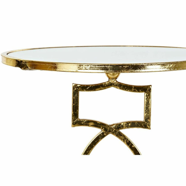 Beistelltisch DKD Home Decor Spiegel Gold Metall (41 x 41 x 64 cm)