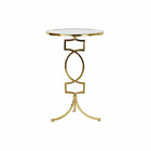 Beistelltisch DKD Home Decor Spiegel Gold Metall (41 x 41 x 64 cm)