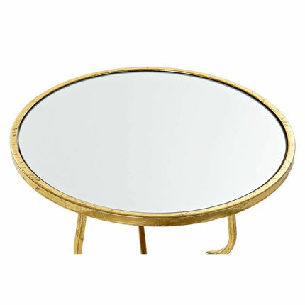Beistelltisch DKD Home Decor Spiegel Gold Metall (41 x 41 x 64 cm)
