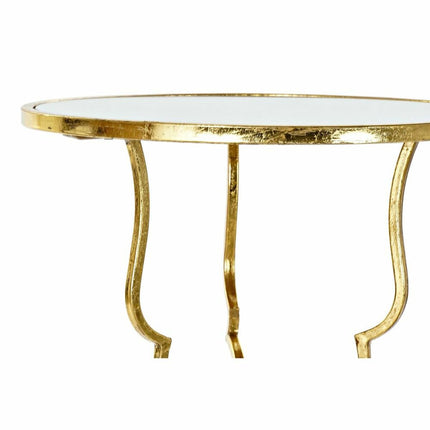 Beistelltisch DKD Home Decor Spiegel Gold Metall (41 x 41 x 64 cm)