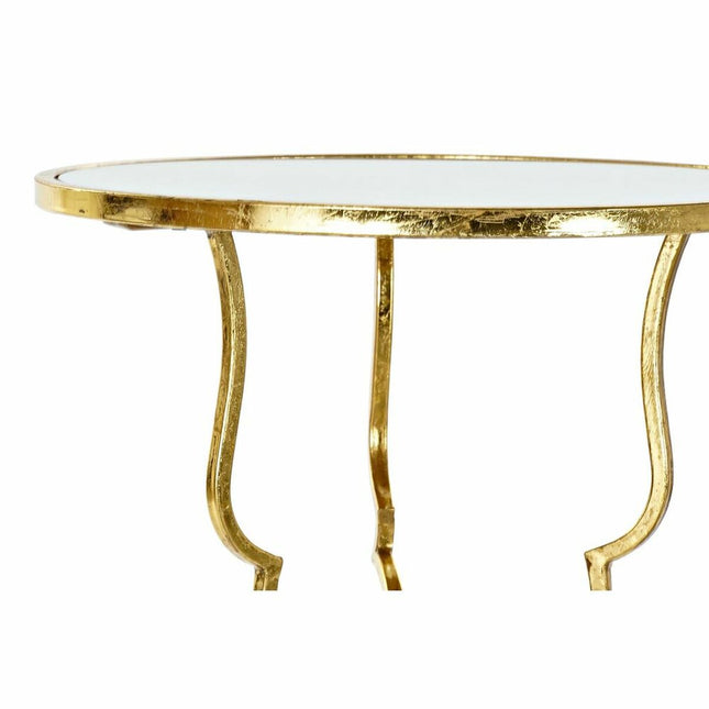 Beistelltisch DKD Home Decor Spiegel Gold Metall (41 x 41 x 64 cm)