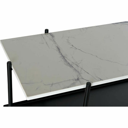 Konsole DKD Home Decor Schwarz Metall Weiß Marmor Moderne (120 x 40 x 80 cm)