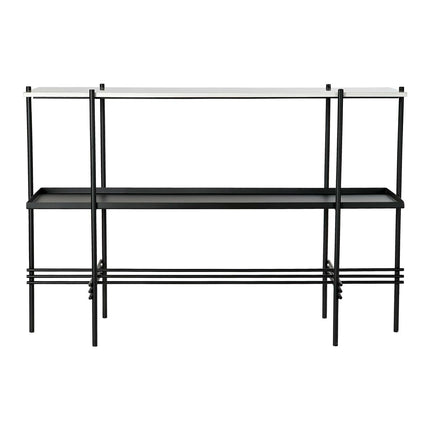 Konsole DKD Home Decor Schwarz Metall Weiß Marmor Moderne (120 x 40 x 80 cm)