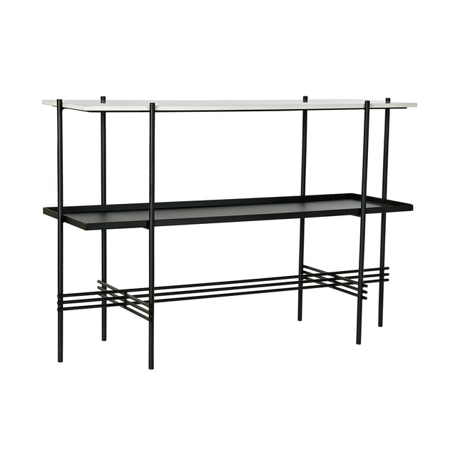Konsole DKD Home Decor Schwarz Metall Weiß Marmor Moderne (120 x 40 x 80 cm)