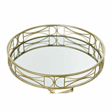 Beistelltisch DKD Home Decor Spiegel Gold Metall (48,5 x 48,5 x 58,5 cm)