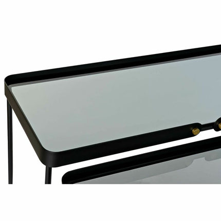 Konsole DKD Home Decor 107,5 x 32,5 x 80,5 cm Kristall Schwarz Metall