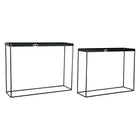 Konsole DKD Home Decor 107,5 x 32,5 x 80,5 cm Kristall Schwarz Metall
