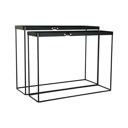 Konsole DKD Home Decor 107,5 x 32,5 x 80,5 cm Kristall Schwarz Metall