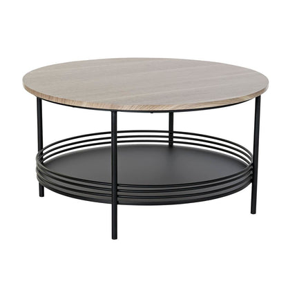 Esstisch DKD Home Decor 8424001826049 Schwarz Bunt natürlich Holz Metall 75 x 75 x 40,5 cm