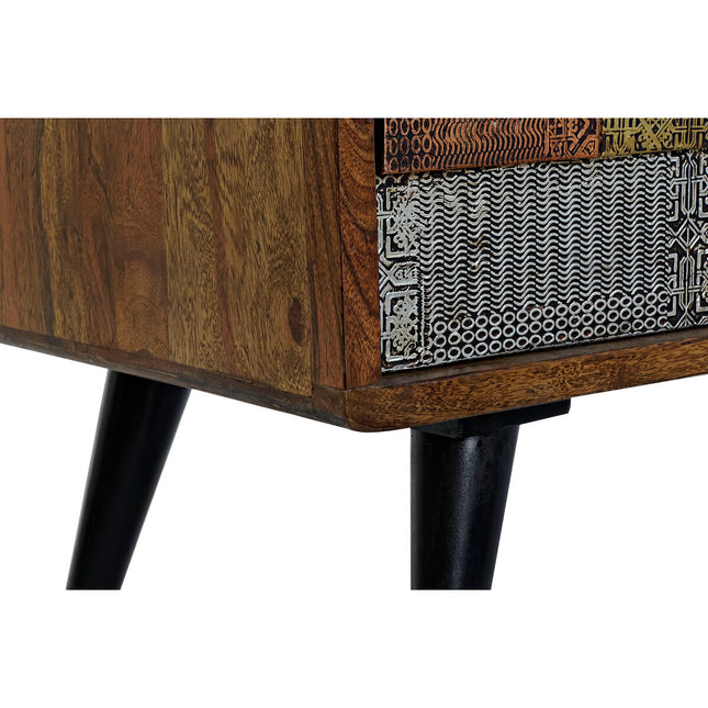 TV-Möbel DKD Home Decor Braun Kupfer Gold Silberfarben Metall Akazienholz 148 x 45 x 55 cm