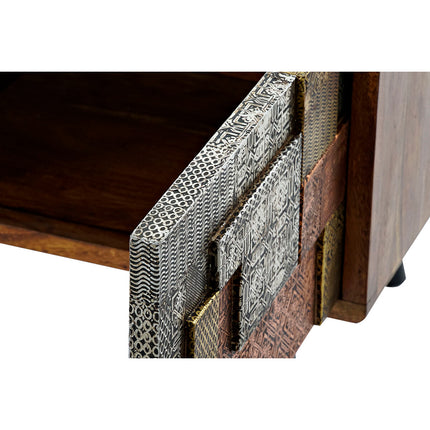 TV-Möbel DKD Home Decor Braun Kupfer Gold Silberfarben Metall Akazienholz 148 x 45 x 55 cm