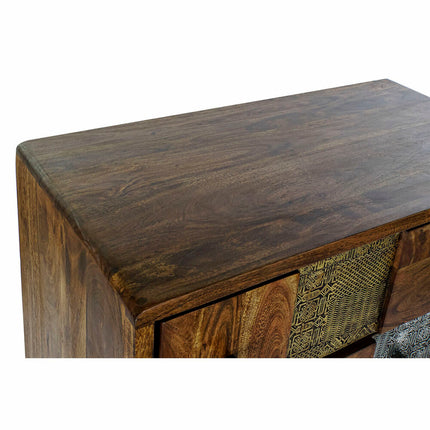 Schubladenschrank DKD Home Decor Braun Kupfer Gold Silberfarben Metall Akazienholz Moderne 87 x 47 x 101 cm