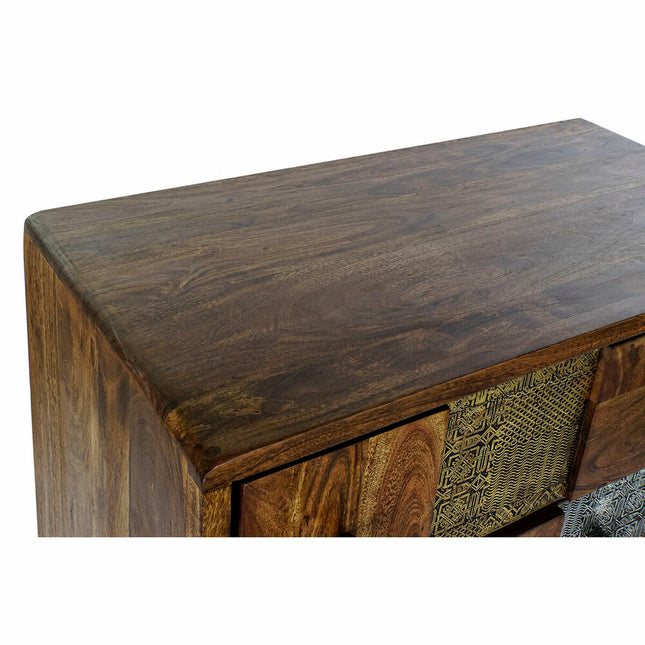 Schubladenschrank DKD Home Decor Braun Kupfer Gold Silberfarben Metall Akazienholz Moderne 87 x 47 x 101 cm