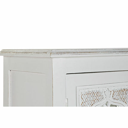 Anrichte DKD Home Decor Weiß Spiegel Mango-Holz (122 x 39 x 77 cm)