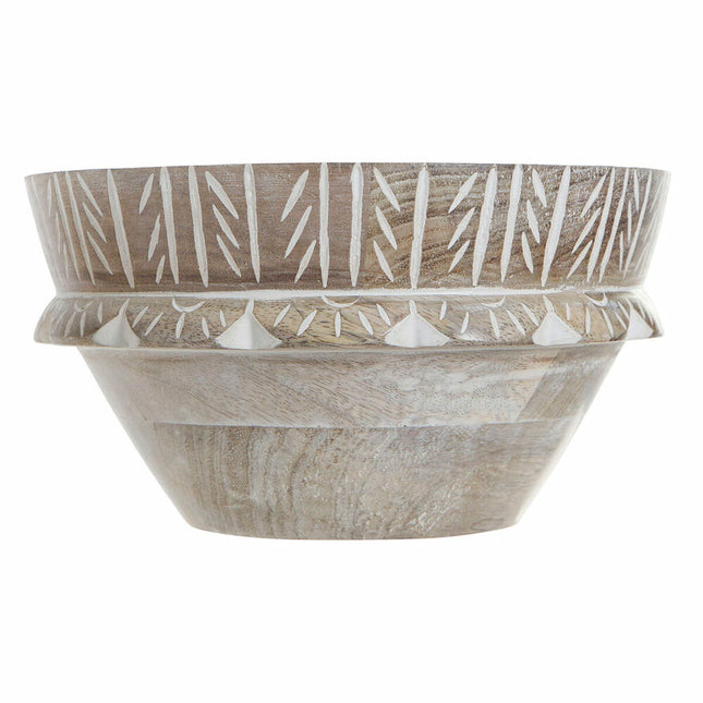 Tischdekoration DKD Home Decor 30,5 x 30,5 x 12,7 cm Hellbraun Kolonial (3 Stücke)