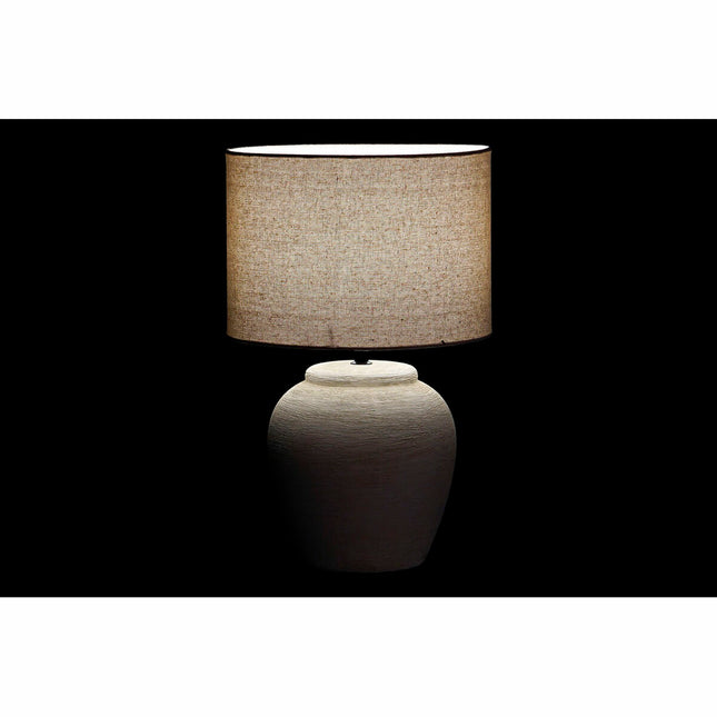 Tischlampe DKD Home Decor 28 x 28 x 44 cm Porzellan Grau Creme 220 V 50 W (2 Stück)
