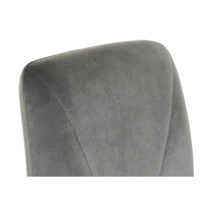 Esszimmerstuhl DKD Home Decor Grau Metall Polyester (44 x 46 x 90 cm)