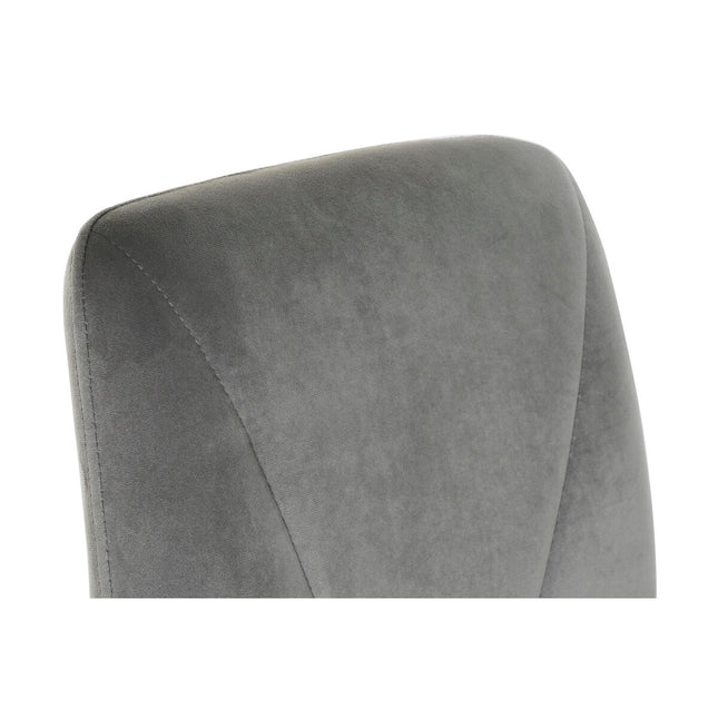Esszimmerstuhl DKD Home Decor Grau Metall Polyester (44 x 46 x 90 cm)