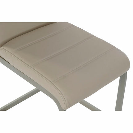 Esszimmerstuhl DKD Home Decor Beige Metall Polyester (41 x 55 x 96 cm)