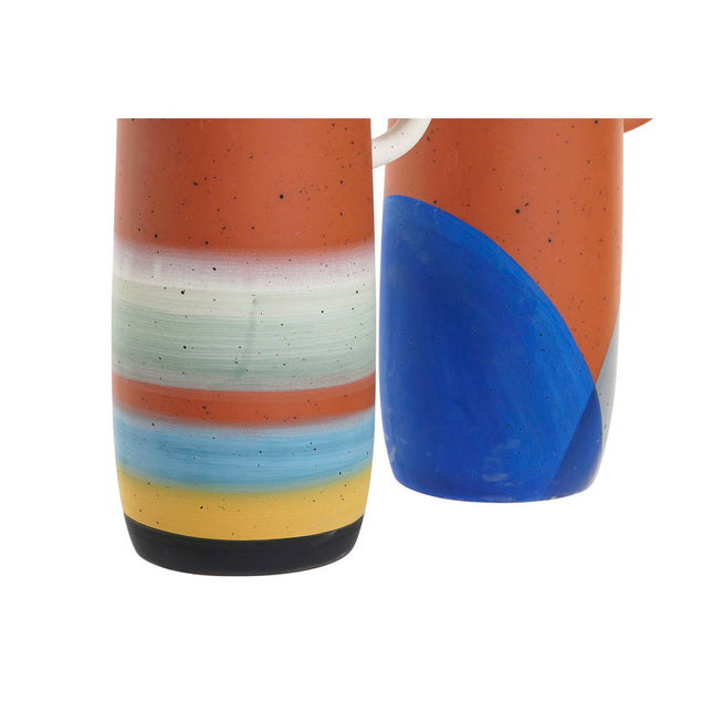 Vase DKD Home Decor Bunt Terrakotta 16,5 x 9,2 x 26 cm (2 Stück)
