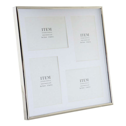 Fotorahmen DKD Home Decor Kristall Silberfarben Metall 29 x 2 x 29 cm Traditionell