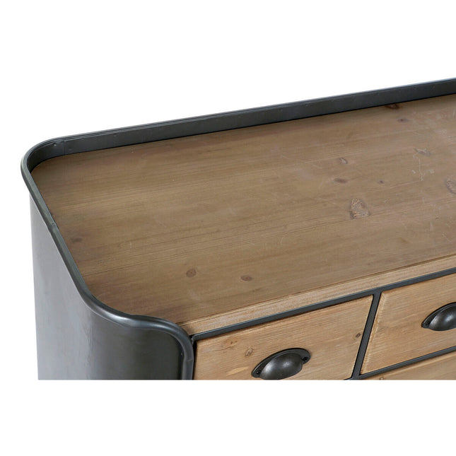 Kommode DKD Home Decor 97 x 37 x 79 cm Tanne natürlich Grau Metall Loft