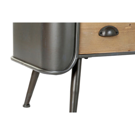 Kommode DKD Home Decor 97 x 37 x 79 cm Tanne natürlich Grau Metall Loft