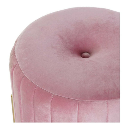 Fußstütze DKD Home Decor 8424001829828 44 x 44 x 46 cm Rosa Gold Metall Samt Velvet