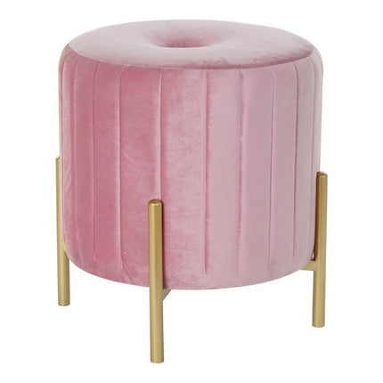 Fußstütze DKD Home Decor 8424001829828 44 x 44 x 46 cm Rosa Gold Metall Samt Velvet