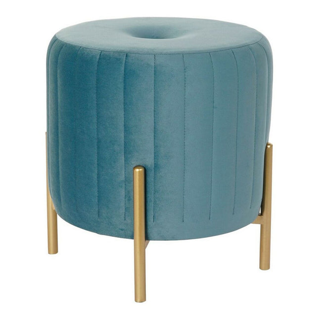 Fußstütze DKD Home Decor 8424001829835 Blau Gold Metall Samt Moderne Velvet (44 x 44 x 46 cm)