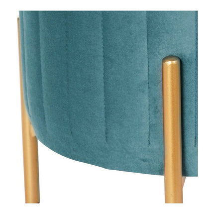 Fußstütze DKD Home Decor 8424001829835 Blau Gold Metall Samt Moderne Velvet (44 x 44 x 46 cm)