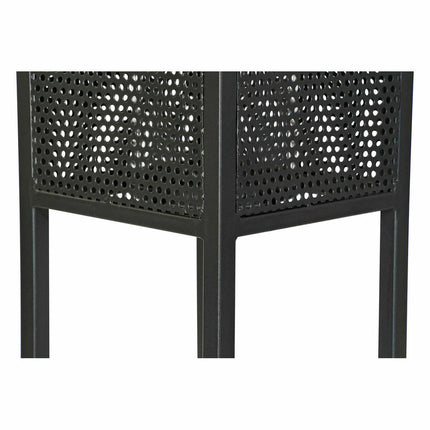 Kerzenschale DKD Home Decor Schwarz Metall Kristall (20 x 20 x 82 cm)