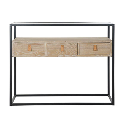 Konsole DKD Home Decor Schwarz Holz Metall (100 x 38 x 80 cm)