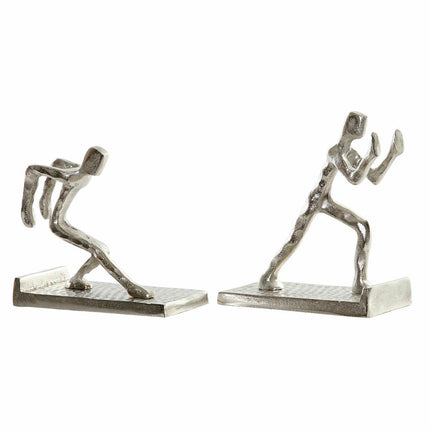 Bogstøtte DKD Home Decor 16 x 8,4 x 15 cm Aluminium Moderne Männer