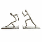 Bogstøtte DKD Home Decor 16 x 8,4 x 15 cm Aluminium Moderne Männer