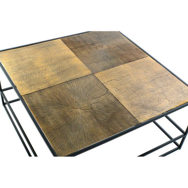 Tischdekoration DKD Home Decor 80 x 80 x 41 cm Schwarz Gold Aluminium Kunststoff