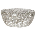 Beistelltisch DKD Home Decor 76 x 76 x 33 cm Silberfarben Aluminium