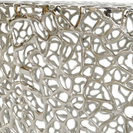 Beistelltisch DKD Home Decor 76 x 76 x 33 cm Silberfarben Aluminium