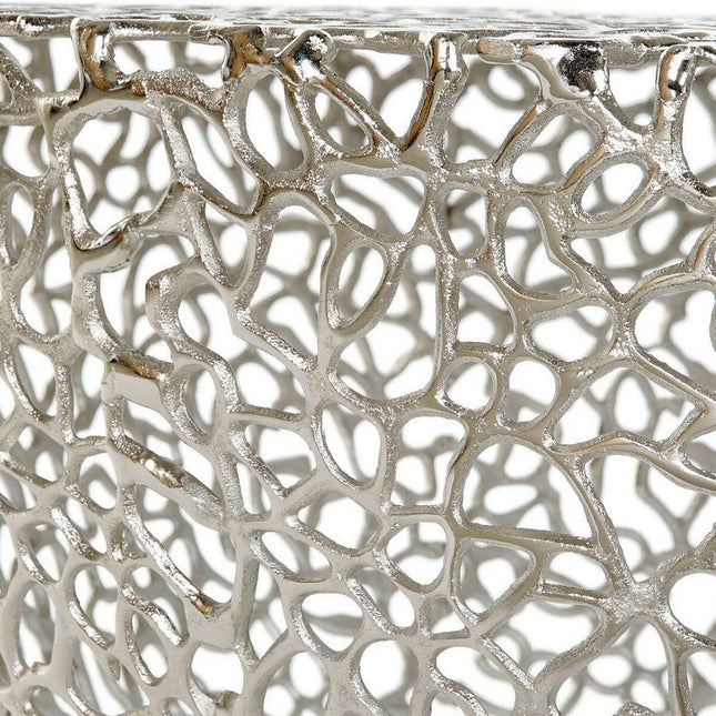 Beistelltisch DKD Home Decor 76 x 76 x 33 cm Silberfarben Aluminium