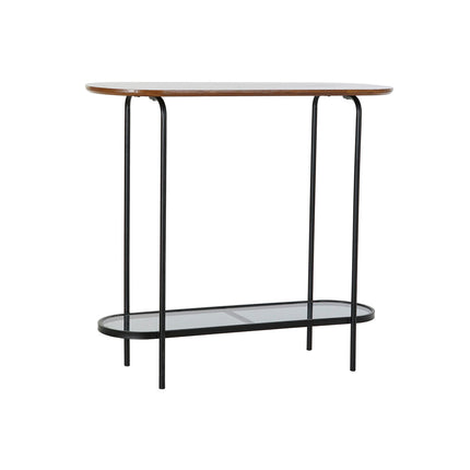 Konsole DKD Home Decor Schwarz Holz Kristall Eisen (90 x 30 x 80 cm)