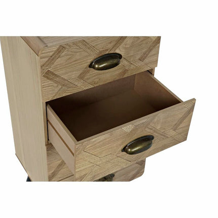 Schubladenschrank DKD Home Decor natürlich Schwarz Metall MDF (37 x 30 x 80 cm)