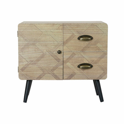 Schubladenschrank DKD Home Decor natürlich Schwarz MDF (60 x 30 x 56 cm)