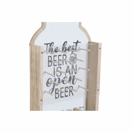 Flaschenöffner DKD Home Decor An der Wand montiert 20 x 5,5 x 45 cm Kristall natürlich Schwarz Weiß Kunststoff Holz MDF