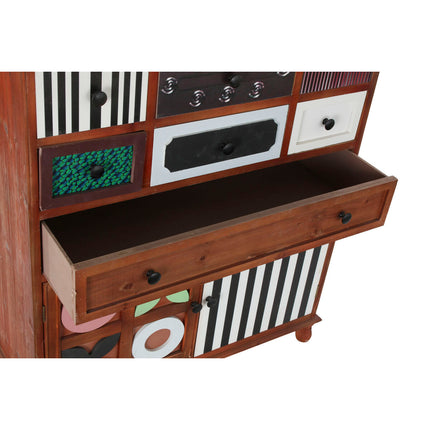 Schubladenschrank DKD Home Decor Holz Braun Bunt Moderne Holz MDF (90 x 40 x 104 cm)