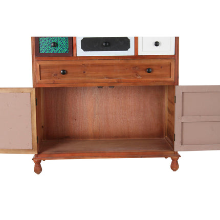 Schubladenschrank DKD Home Decor Holz Braun Bunt Moderne Holz MDF (90 x 40 x 104 cm)