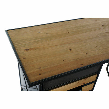 Schreibtisch DKD Home Decor natürlich Schwarz Metall 120 x 50 x 80 cm Holz MDF