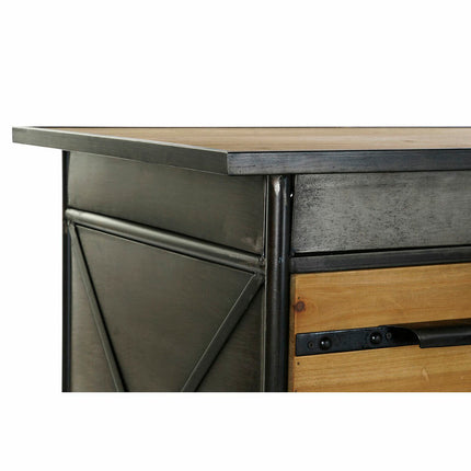 Schreibtisch DKD Home Decor natürlich Schwarz Metall 120 x 50 x 80 cm Holz MDF
